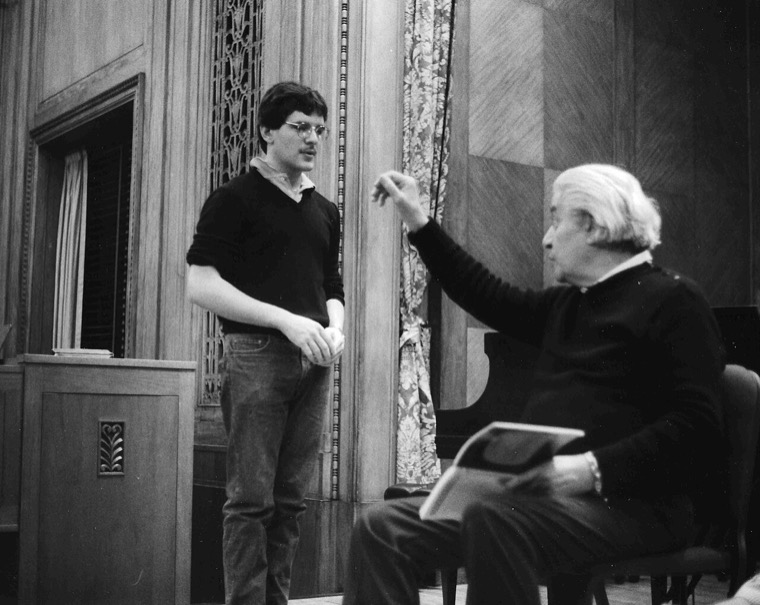 John Georgiadis and the conductor Sergiu Celibidache
